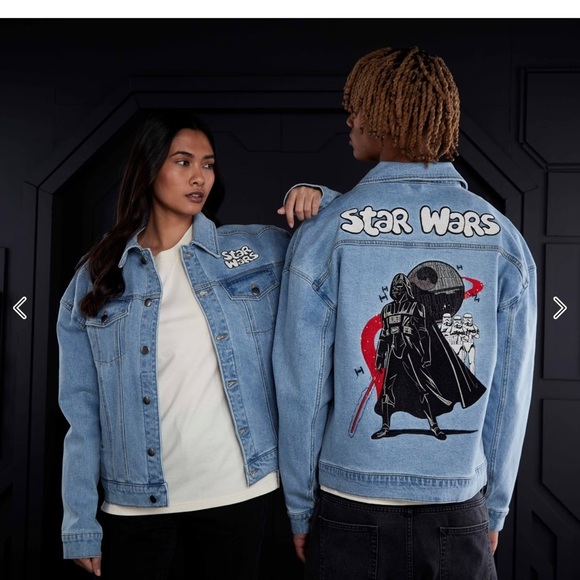 Disney Other - Star Wars Darth Vader and Stormtroopers Meets the '90s Denim Jacket For Adults